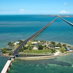 Historic Pigeon Key, Marathon Florida Historic Pigeon Key beneath the Old Seven Mile Bridge, home to restored buildings, a small museum, and scenic views in Marathon.
