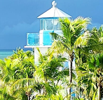 Palm trees and lighthouse in the Florida Keys